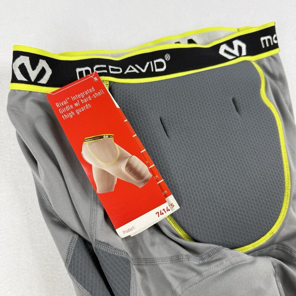 McDavid Rival Integrated Girdle Shorts Mens Medium Gray Football Padded Thigh
